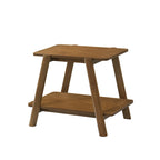Table d'appoint étagère en bois du milieu du siècle, finition noyer