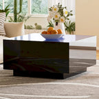 Table basse LED avec plateau en verre trempé dépoli
