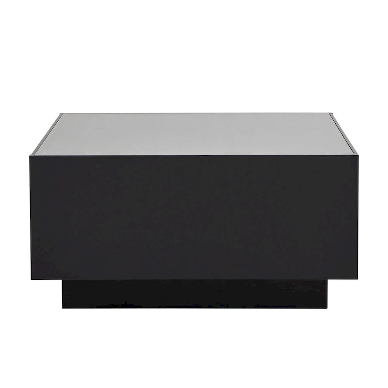 Table basse LED avec plateau en verre trempé dépoli