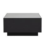 Table basse LED avec plateau en verre trempé dépoli