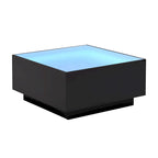 Table basse LED avec plateau en verre trempé dépoli
