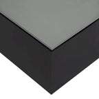 Table basse LED avec plateau en verre trempé dépoli