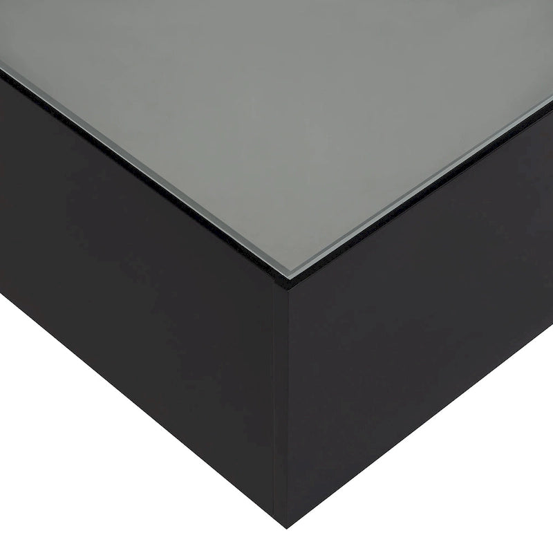 Table basse LED avec plateau en verre trempé dépoli