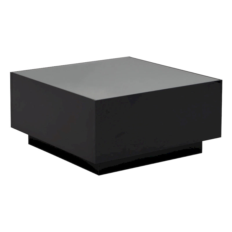 Table basse LED avec plateau en verre trempé dépoli