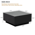 Table basse LED avec plateau en verre trempé dépoli