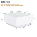 Table basse LED avec plateau en verre trempé dépoli