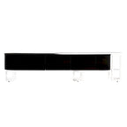Meuble TV extensible avec 3 tiroirs et pieds réglables en métal (Convient aux téléviseurs jusqu'à 75 pouces)