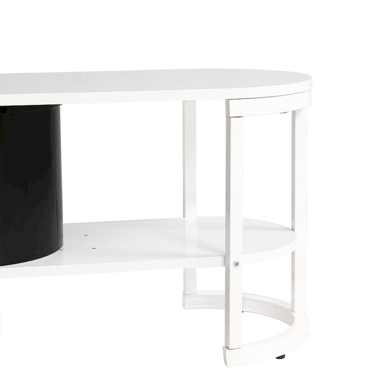 Meuble TV extensible avec 3 tiroirs et pieds réglables en métal (Convient aux téléviseurs jusqu'à 75 pouces)