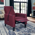 Canapé inclinable réglable avec porte-gobelet et pochette de rangement