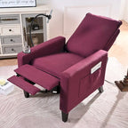 Canapé inclinable réglable avec porte-gobelet et pochette de rangement