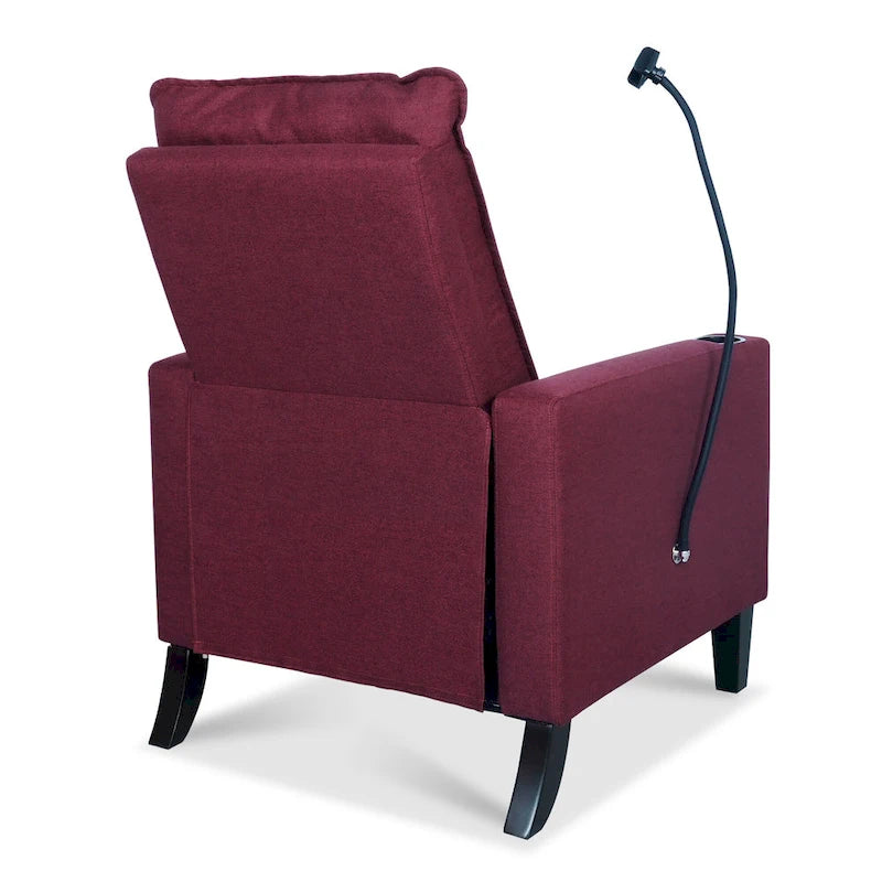 Canapé inclinable réglable avec porte-gobelet et pochette de rangement