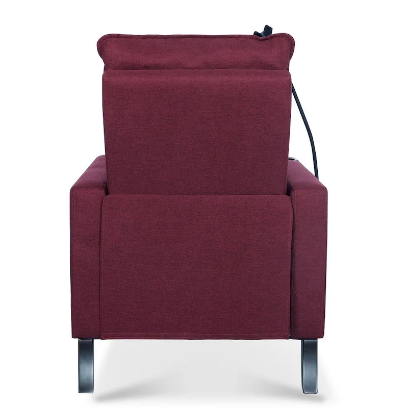 Canapé inclinable réglable avec porte-gobelet et pochette de rangement