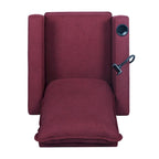 Canapé inclinable réglable avec porte-gobelet et pochette de rangement
