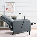 Canapé inclinable réglable avec porte-gobelet et pochette de rangement