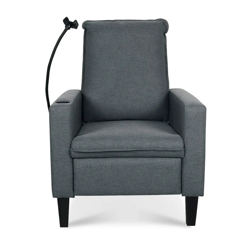 Canapé inclinable réglable avec porte-gobelet et pochette de rangement