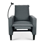 Canapé inclinable réglable avec porte-gobelet et pochette de rangement