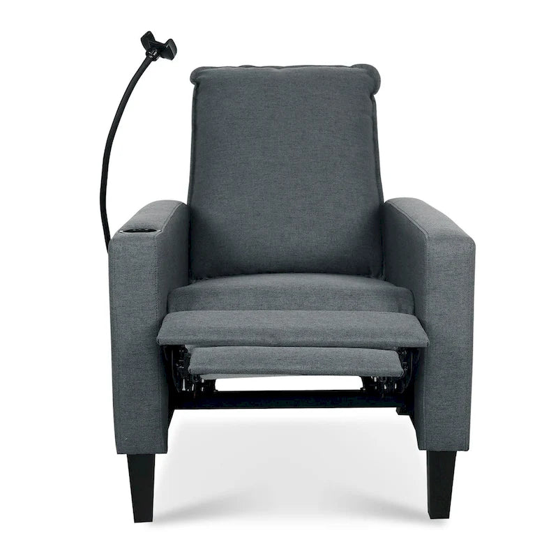 Canapé inclinable réglable avec porte-gobelet et pochette de rangement