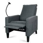Canapé inclinable réglable avec porte-gobelet et pochette de rangement