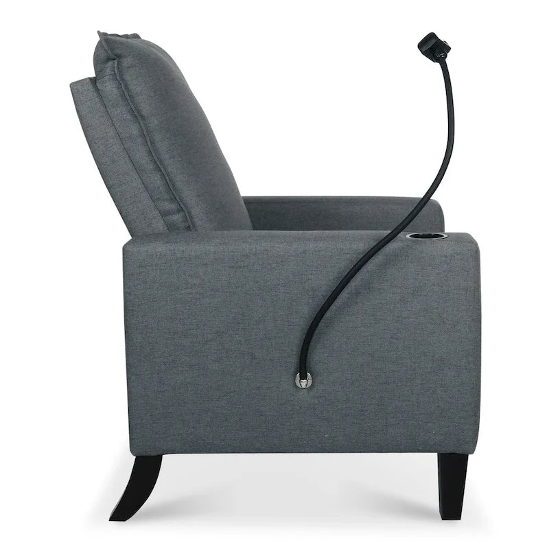 Canapé inclinable réglable avec porte-gobelet et pochette de rangement
