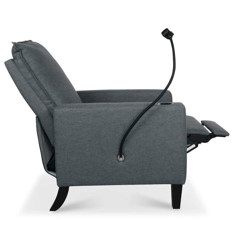 Canapé inclinable réglable avec porte-gobelet et pochette de rangement