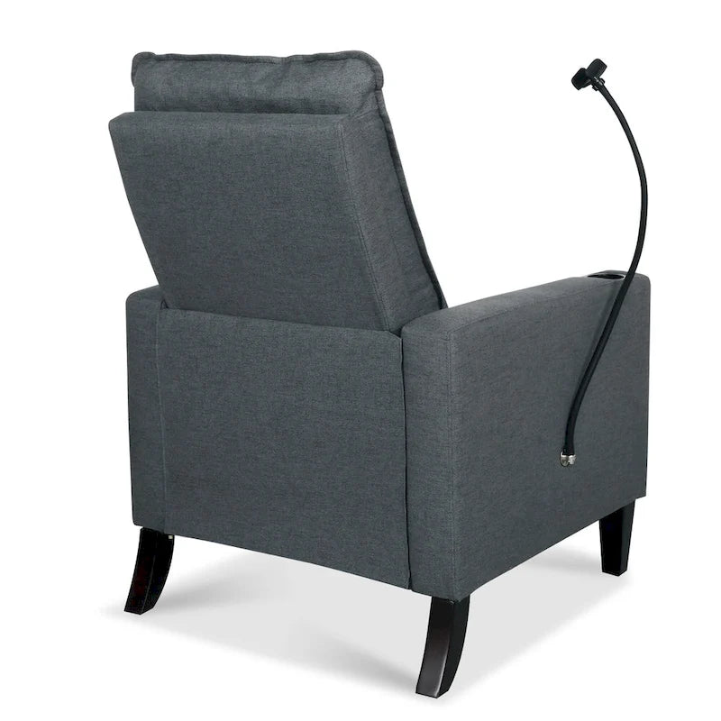Canapé inclinable réglable avec porte-gobelet et pochette de rangement
