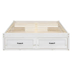 Lit plateforme double avec 6 tiroirs de rangement