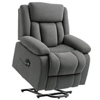 Fauteuil inclinable releveur électrique avec massage et chauffage, fauteuil inclinable en tissu avec télécommande