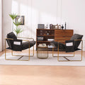 Fauteuil d'appoint avec cadre en métal (Lot de 2)