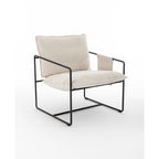 Fauteuil d'appoint avec cadre en métal (Lot de 2)