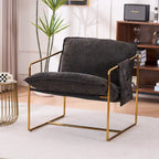 Fauteuil d'appoint avec cadre en métal (Lot de 2)