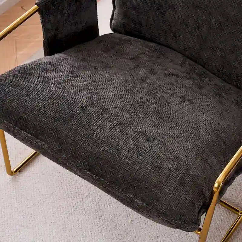 Fauteuil d'appoint avec cadre en métal (Lot de 2)