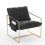 Fauteuil d'appoint avec cadre en métal (Lot de 2)