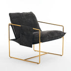 Fauteuil d'appoint avec cadre en métal (Lot de 2)