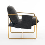 Fauteuil d'appoint avec cadre en métal (Lot de 2)