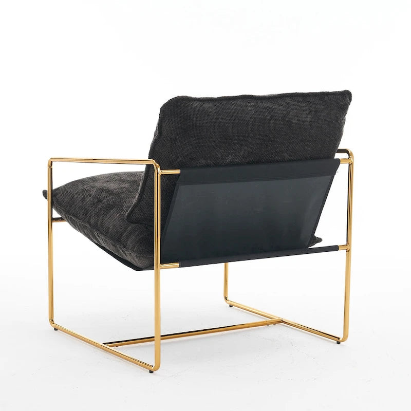 Fauteuil d'appoint avec cadre en métal (Lot de 2)