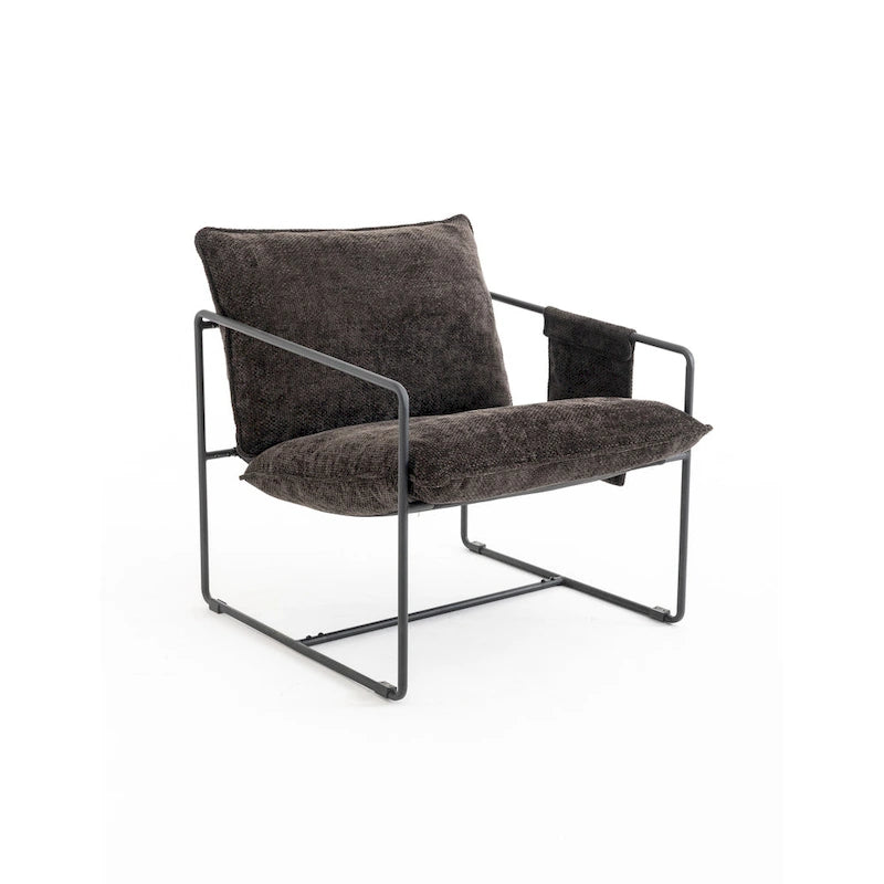 Fauteuil d'appoint avec cadre en métal (Lot de 2)