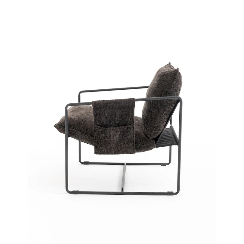 Fauteuil d'appoint avec cadre en métal (Lot de 2)