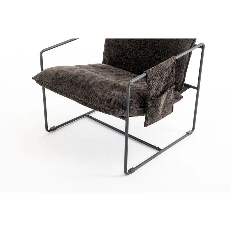 Fauteuil d'appoint avec cadre en métal (Lot de 2)