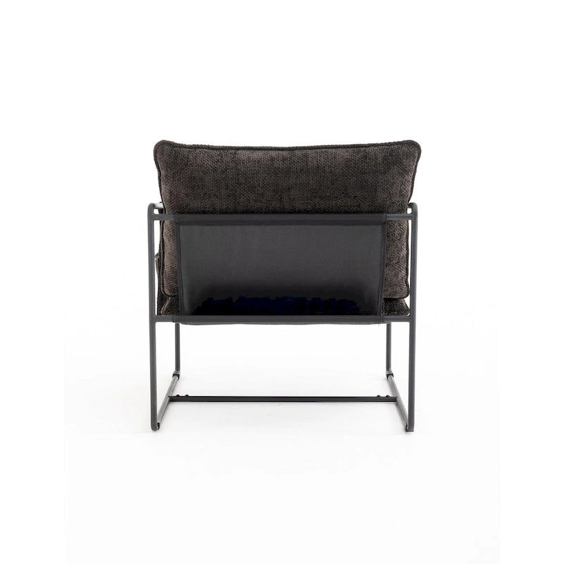Fauteuil d'appoint avec cadre en métal (Lot de 2)