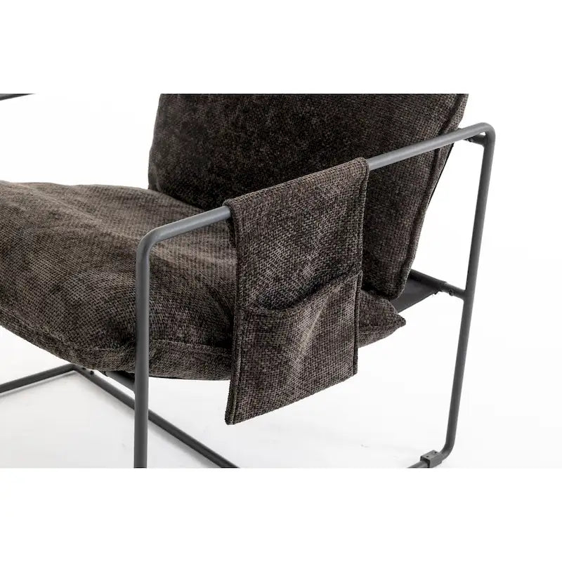 Fauteuil d'appoint avec cadre en métal (Lot de 2)