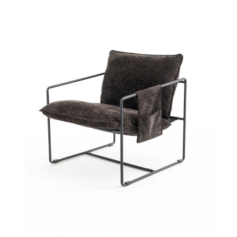 Fauteuil d'appoint avec cadre en métal (Lot de 2)