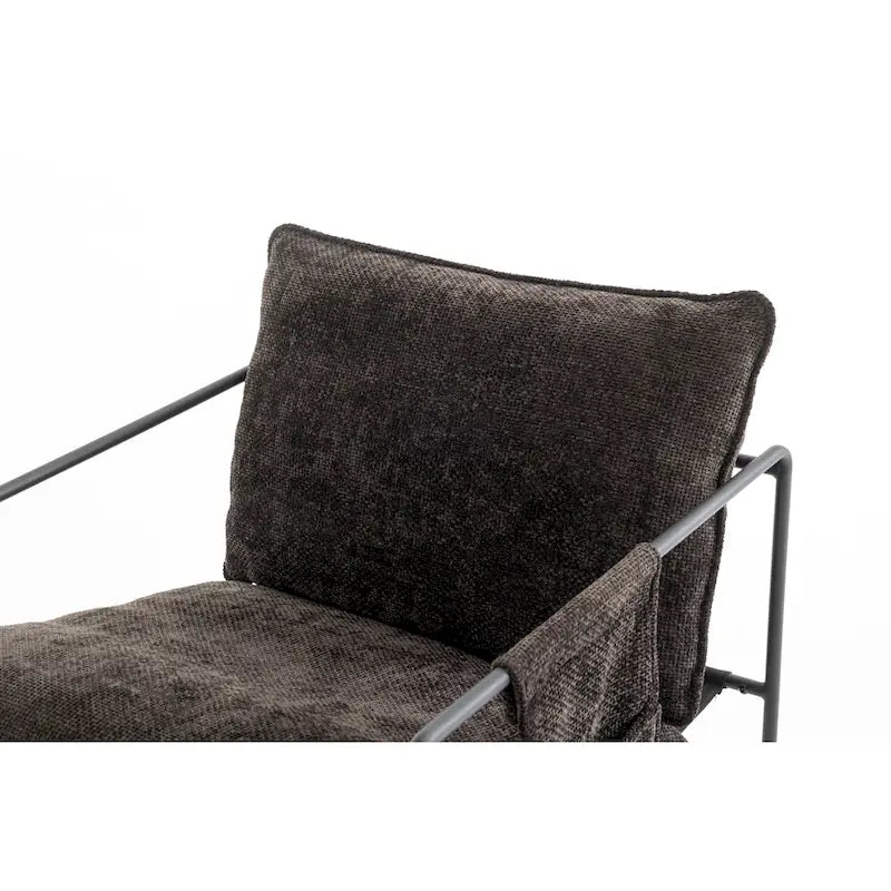 Fauteuil d'appoint avec cadre en métal (Lot de 2)