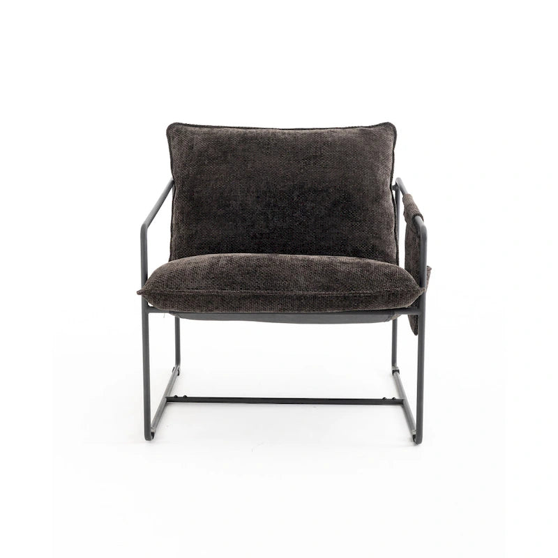 Fauteuil d'appoint avec cadre en métal (Lot de 2)
