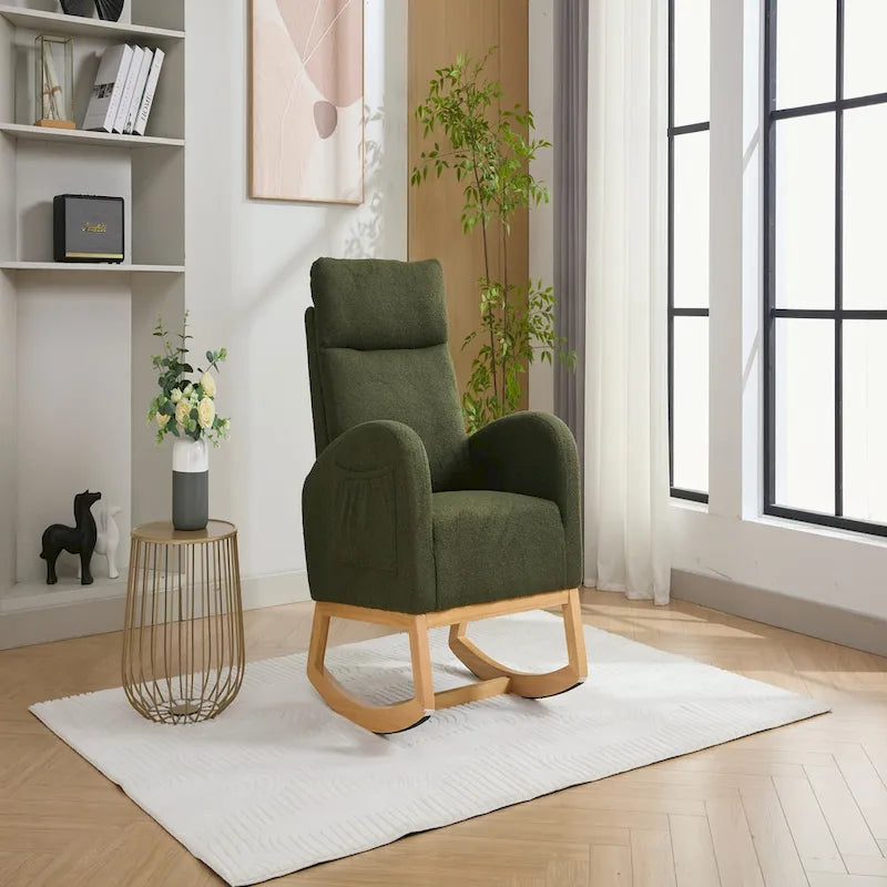 Fauteuil à bascule en tissu
