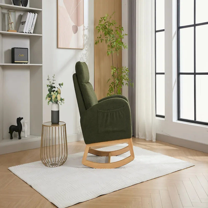 Fauteuil à bascule en tissu