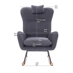 Fauteuil à bascule rembourré pour chambre d'enfant, salon et chambre à coucher