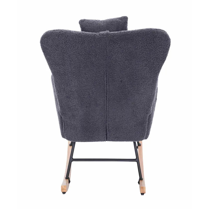Fauteuil à bascule rembourré pour chambre d'enfant, salon et chambre à coucher