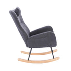 Fauteuil à bascule rembourré pour chambre d'enfant, salon et chambre à coucher