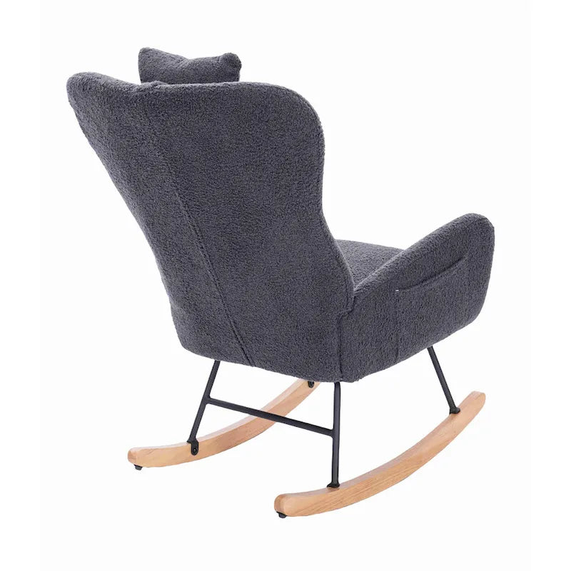 Fauteuil à bascule rembourré pour chambre d'enfant, salon et chambre à coucher