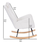 Fauteuil à bascule rembourré pour chambre d'enfant, salon et chambre à coucher